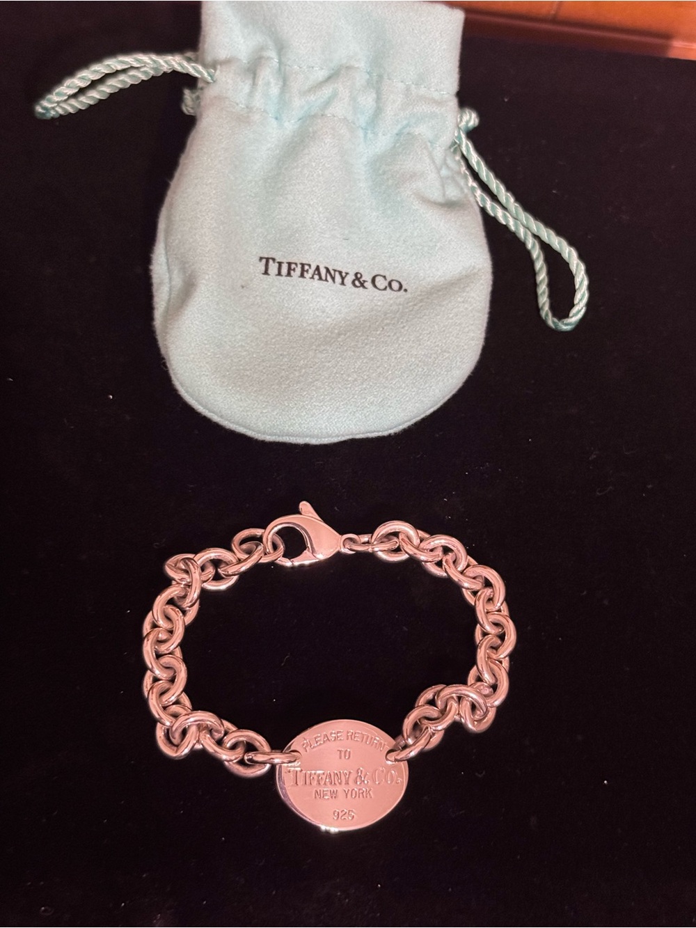 Vintage Return to Tiffany & Co. Oval Tag Bracelet in Sterling Silver 925